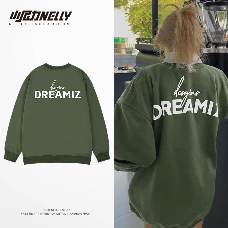 Áo nelly lót lông phong cách unisex thu đông 2023 áo nỉ sweater