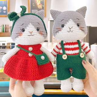 Gấu bông len bé Mèo đáng yêu - quà tặng handmade ý nghĩa