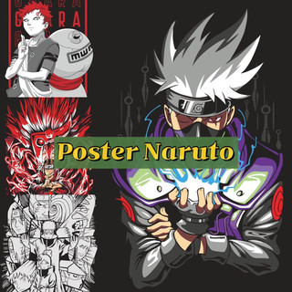 Poster naruto khổ a4, a5, a6, decal a4 anime nhiều loại