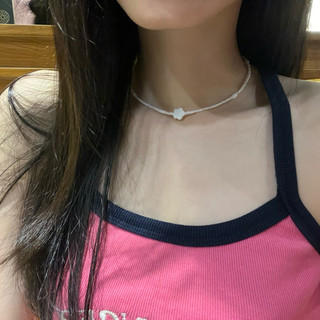 Vòng Cổ Hạt Cườm Mặt Hoa Xà Cừ
