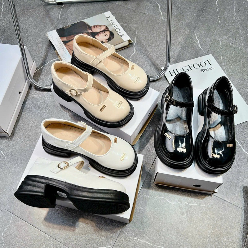 Giày lorita quai dán kiểu dáng đơn giản độn đế 5cm siêu xinh