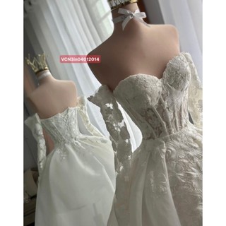 váy cúp ngắn phối đuôi rời