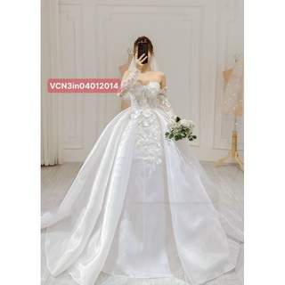 váy cúp ngắn phối đuôi rời