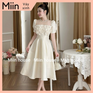 Váy tapta ren cổ viền đá hoa ngực