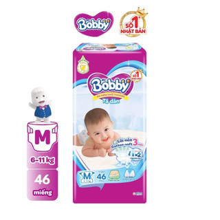 [MỚI] Tã dán sơ sinh Bobby NB38+2/NB70+6/S54/M46