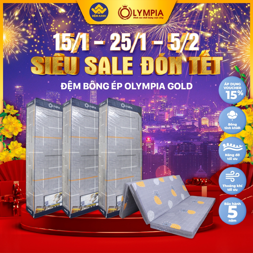 Đệm bông ép Olympia Gold  