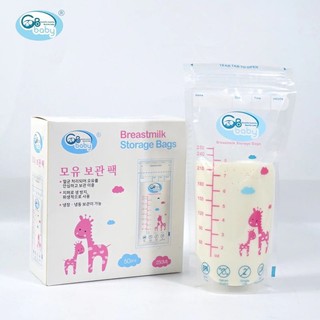 [2 khoá zip] Túi trữ sữa gbbaby 50 túi/ hộp/250ml - 30 túi /hộp/100ml