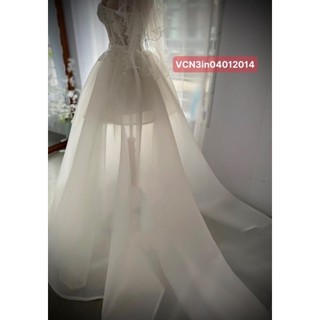 váy cúp ngắn phối đuôi rời