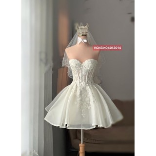 váy cúp ngắn phối đuôi rời