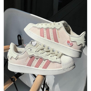 Giày Sneaker Sò Trắng Hồng Full Size Nam Nữ