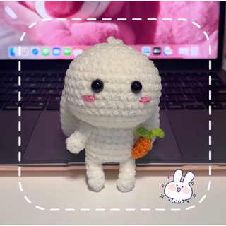 Móc khoá thỏ bảy màu size 10cm handmade bằng len🐰
