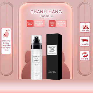 Xịt khoáng giữ lớp trang điểm Fixer Spray Tạo Hiệu ứng căng bóng da - 100ml