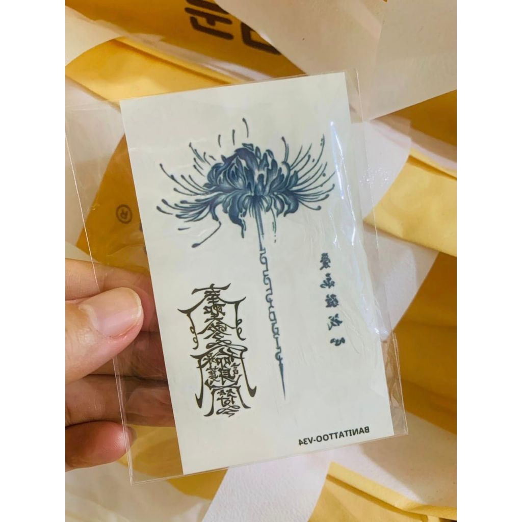 Hình xăm dán bỉ ngạn kèm bùa yêu trung quốc