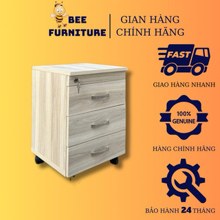 Hộc tủ di động có ngăn kéo Bee Furniture có bánh xe di chuyển tiện lợi
