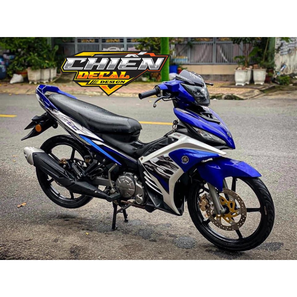 Tem rời exciter 135cc  mẫu tem LC V3 xanh gp trắng
