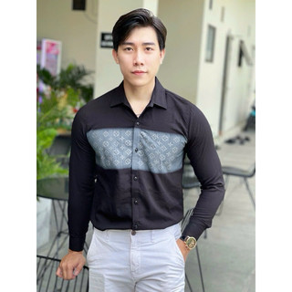 Áo sơ mi nam chất liệu vải đũi dài tay họa tiết phong cách Hàn Quốc đẹp phù hợp cho cả nam và nữ