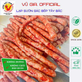 Lạp xưởng gác bếp tây bắc Cao cấp, Gói 500g Lạp sườn Hun khói ngon chuẩn vị Dân tộc Tày vùng cao tây bắc