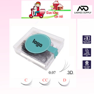 Mi fan 3d độ cong c - cc - d, độ dày 0.7 - 1 hộp 500 fan - dụng cụ nối mi