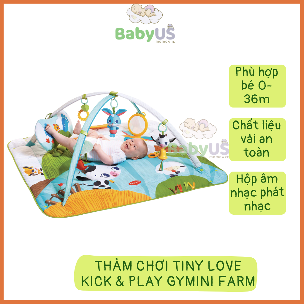 Thảm chơi phát nhạc Tiny Love Kick & Play Gymini Farm [BabyUS]