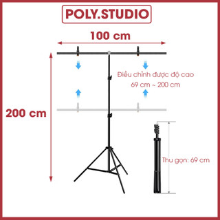  Giá Treo Phông Nền Chụp Ảnh 100x200 cm 