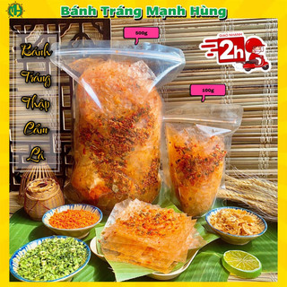 Bánh tráng THẬP CẨM LÁ VUÔNG - Túi zip 100g / 500g - Bánh tráng Mạnh Hùng