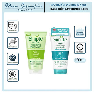 Sữa Rửa Mặt Dạng Gel Simple Kind To Skin Refreshing Facial  Wash Gel 150ml