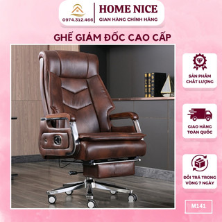 Ghế xoay giám đốc cao cấp- ghế giám đốc nhập khẩu ghế có gác chân, toát lên vẻ khí chất m141