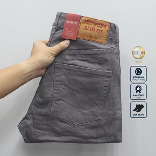 Quần KAKI Jean Nam Cao Cấp Ghi nhạt DKA, Quần jean nam dáng đứng, vải co giãn dầy dặn, Trẻ trung, Sành điệu - DOKI