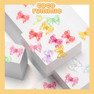 5 Charm Hạt Nơ Ruy Băng Nhỏ Trong Suốt Xỏ Lỗ 2 Đầu Nhiều Màu  - Nguyên Liệu Làm Vòng Tay Thủ Công Handmade Trang Sức