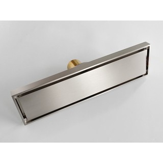 Ga thoát sàn hình chữ nhật, phễu thoát sàn kích thước 30 cm x 8 cm, chất liệu đồng cao cấp, đuôi thoát vừa ống 60,76,90