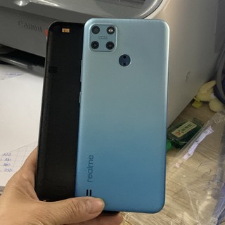 Nắp lưng Realme C25Y zin ( gồm nắp lưng. phím bấm, kính camera)