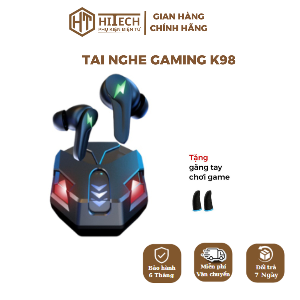 Tai Nghe Gaming K98, Âm Thanh Không Gian, Đèn Led Đẹp, Độ Trễ Thấp - HiTech