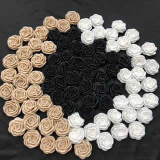 Hoa cài áo handmade- Hoa trà size to 9cm- 1 bông- Sẵn ghim cài, đủ màu