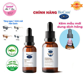 Kẽm nước BioCare Nutrisorb ZinC, Anh (30ml dạng giọt) tăng cường đề kháng cho trẻ sơ sinh từ 3 tháng tuổi