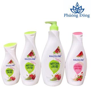 Sữa dưỡng thể Hazeline dưỡng trắng da Matcha Lựu đỏ 370 ml