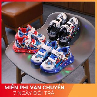  Giày thể thao Siêu Nhân đèn LED HOT 2025 mã K339 Quảng Châu cao cấp cho bé trai bé gái từ 1 tuổi đến 6 tuổi 