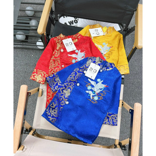 Áo dài gấm cho bé trai 9-18kg