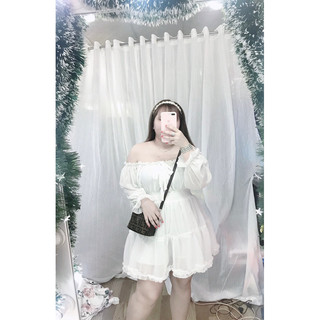 [Bigsize 60-90kg] Đầm trễ vai (Có lót quần)