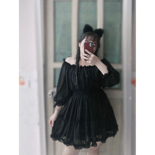 [Bigsize 60-90kg] Đầm trễ vai (Có lót quần)