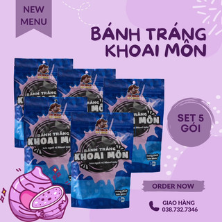 Set 5 gói bánh tráng lắc vị khoai môn_abi snack