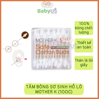Tăm bông sơ sinh Mother-K Hàn Quốc (100c) [BabyUS]
