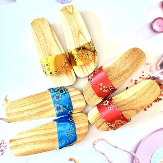 Guốc mộc guốc gỗ đế 2 phân truyền thống mặc áo dài đồ lam