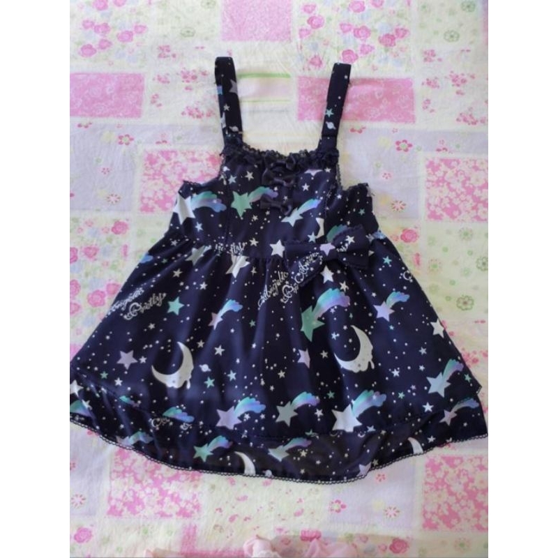 Váy lolita AP Angelic Pretty Dream Sky Salopette váy yếm JSK đầm Lolita fashion