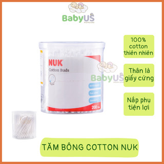 Tăm bông cotton NUK 100% sợi cotton thiên nhiên
