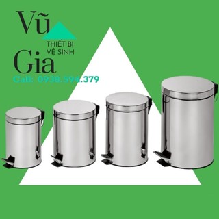 Thùng rác văn phòng nhỏ mini đạp chân inox 3l, 5l, 7l, 8l