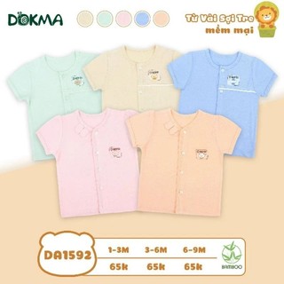 Áo cộc tay sơ sinh cài giữa dokma