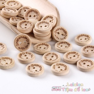 Nút Gỗ Handmade With Love DIY
