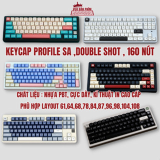  Bộ keycap profile SA chất liệu abs double shot cao cấp rẻ đẹp 160 nút phù hợp tất cả các loại layout bàn phím 