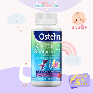 Viên ngậm Ostelin Canxi + Vitamin D3 Kids Úc 90 viên
