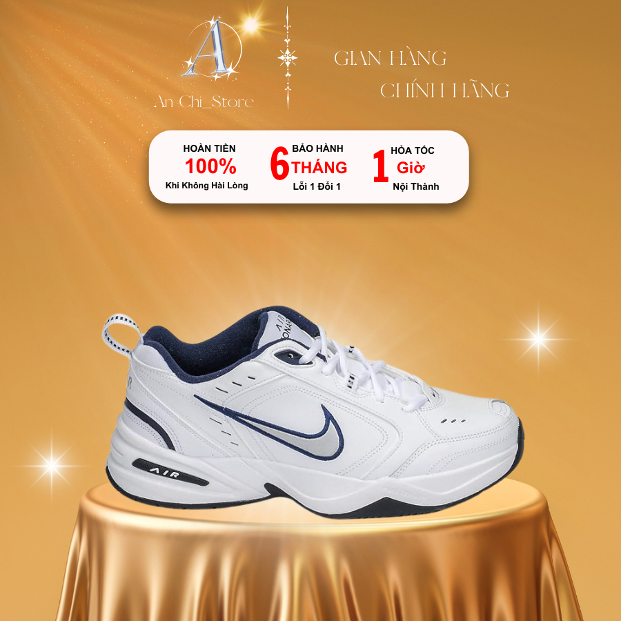 Giày_Nike air monarch all white lót xanh , Sneaker M2K monarch trắng Full Phụ Kiện